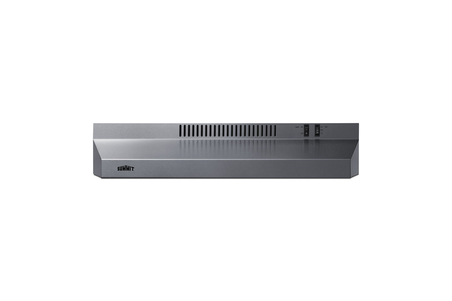24 inch wide under cabinet convertible range hood for ducted or ductless use in stainless steel